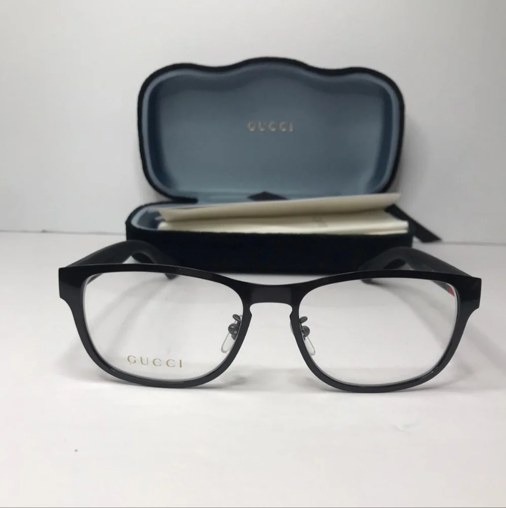 💯 Original Gucci Eyeglasses GG0175O-002 54mm Black / Demo Lens [54-17-145]